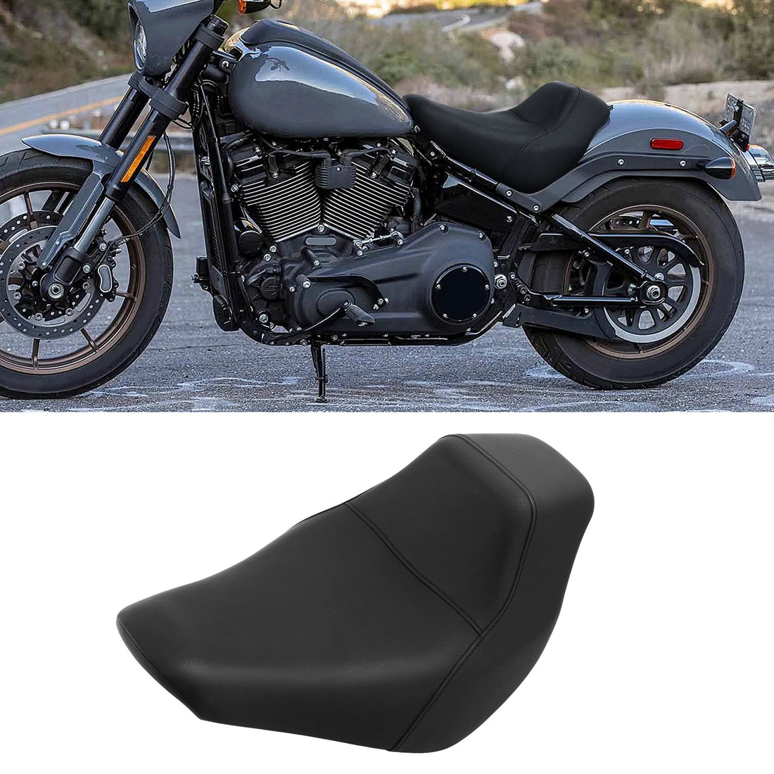 Solo Saddle Seat Rider Driver Fit For Harley Softail Sport Glide Low Rider 18-25