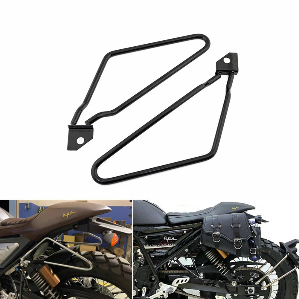 Black Metal Saddle Bag Support Bar Mount Bracket For Aprilia Mondial Hps 125 300