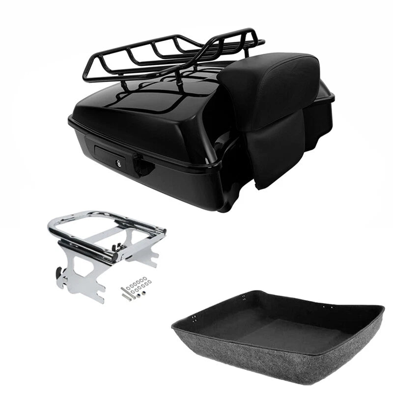 Chopped Trunk Pad Mount Rack Fit For Harley Touring Road King 1997-2008 US