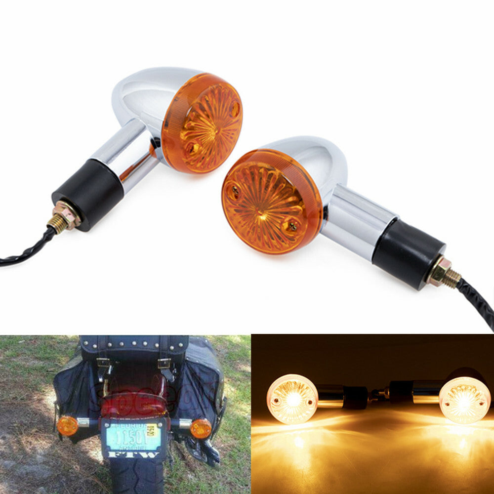Motorcycle Bullet Turn Signal Lights For Honda Shadow VT750 1100 VTX 1300 1800C