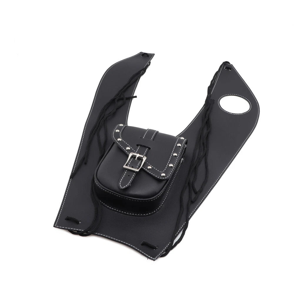 PU Leather Tank Cap Panel Cover Bag For Kawasaki Vulcan VN500 VN800 VN900 VN1500