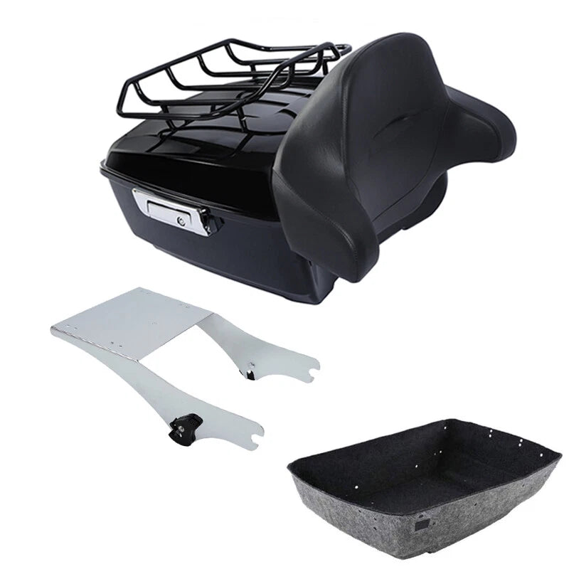 King Trunk Pad Mount Rack Fit For Harley Touring Road Glide Fltr 1997-2008