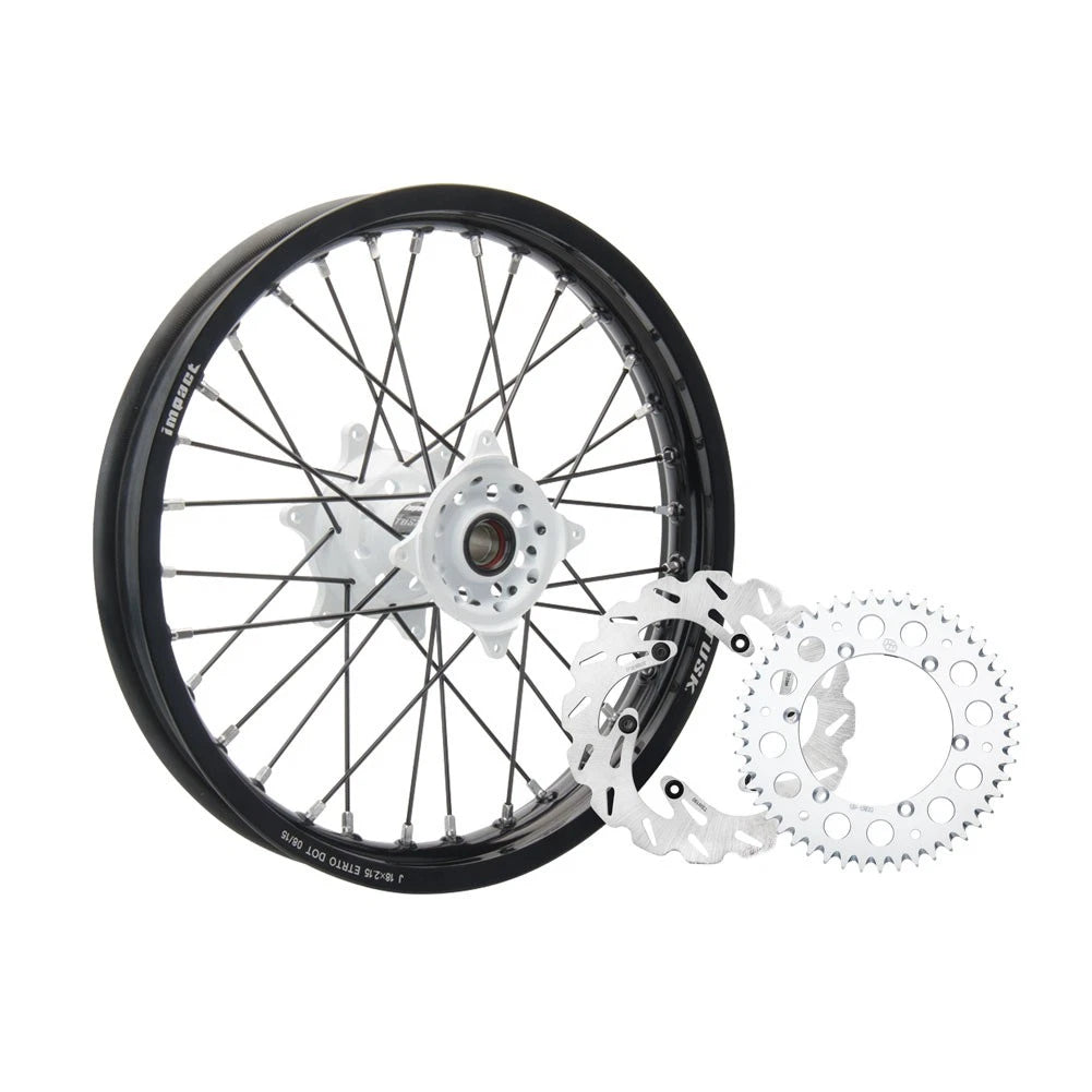 Tusk 1931330017 Impact Complete Rear Wheel Package 19 x 2.15 Black Rim/Black