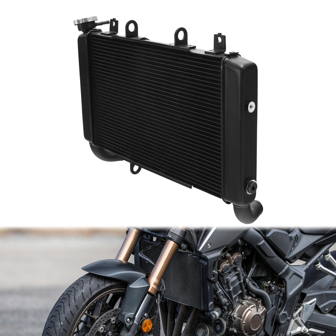 Black Radiator Cooler Cooling Fit For Honda CBR650R 2019-2026