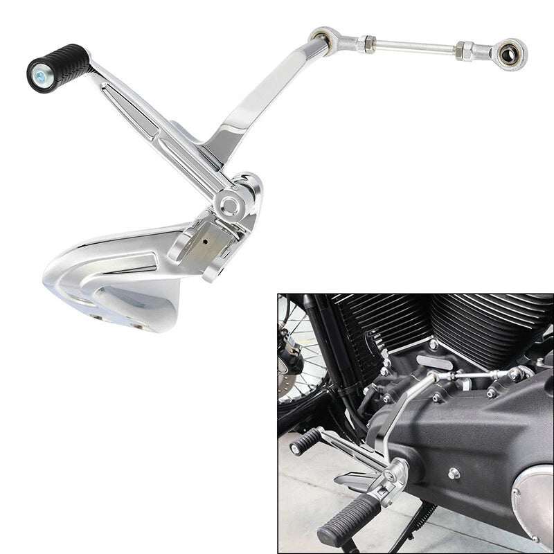 Chrome Mid Controls Shift Side Fit For Harley Fat Bob Sport Glide Flsb 2018-2025
