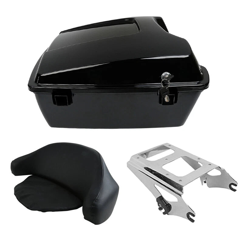 Chopped Trunk Pad Mount Rack Fit For Harley Touring Electra Glide 2009-13