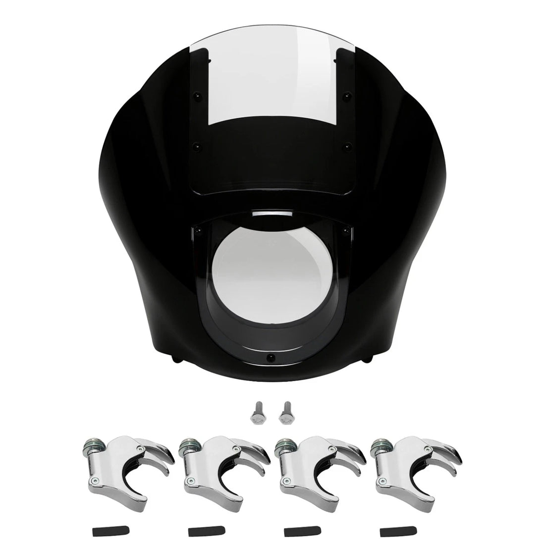 Quarter Headlight Fairing Windshield 49mm Clamp Fit For Harley Sportster XL Dyna