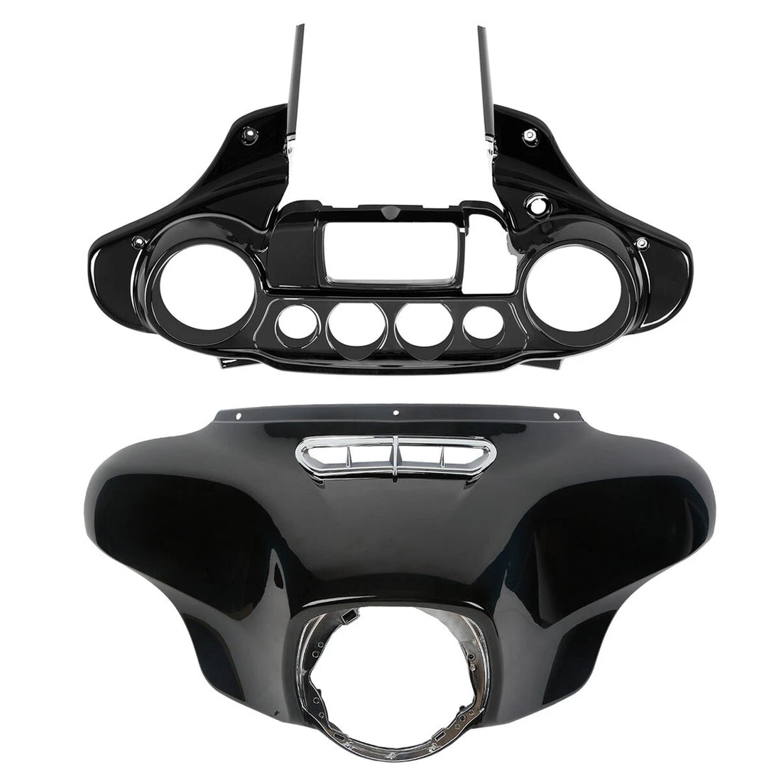 Vivid Black Outer & Inner Batwing Fairings Fit For Harley Electra Glide 2014-24