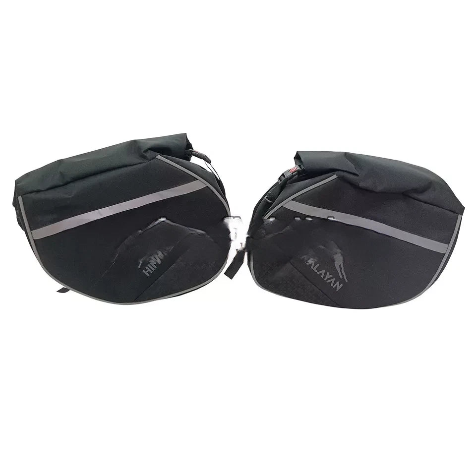 Fit For Royal Enfield New Himalayan 450 "Canvas Pannier TrailPack Bags, Black"