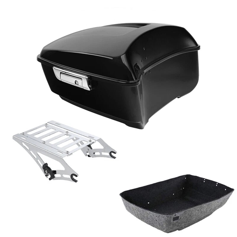King Trunk Two-Up Mount Rack Fit For Harley Touring Street Road Glide 2014-2026