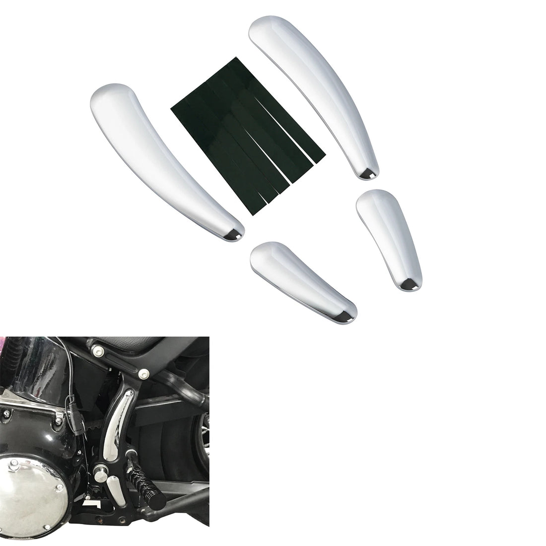 Fit For Harley 08-17 Softail Slim Fls Flstf Deluxe Chrome Swingarm Frame Inserts