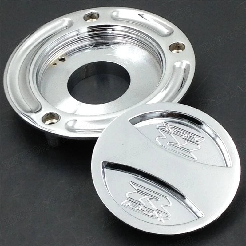 Silver Keyless Fuel Tank Caps Fit for Suzuki GSXR600 GSXR750 GSXR1000 2003-2016