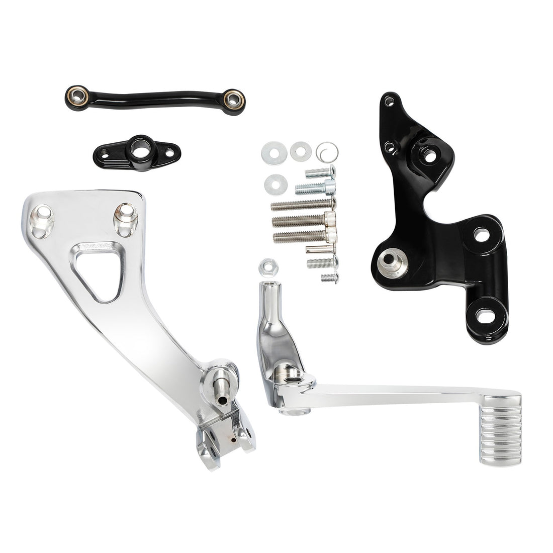 Chrome Mid Controls Brake Side Fit For Harley Fat Bob Sport Glide 2018-2025 2024