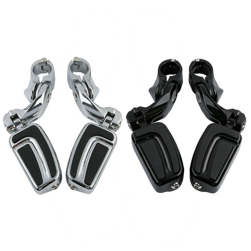 1 1/4" Short Angled Highway Engine Guard Footpeg Foot Peg Mount Fit For Harley