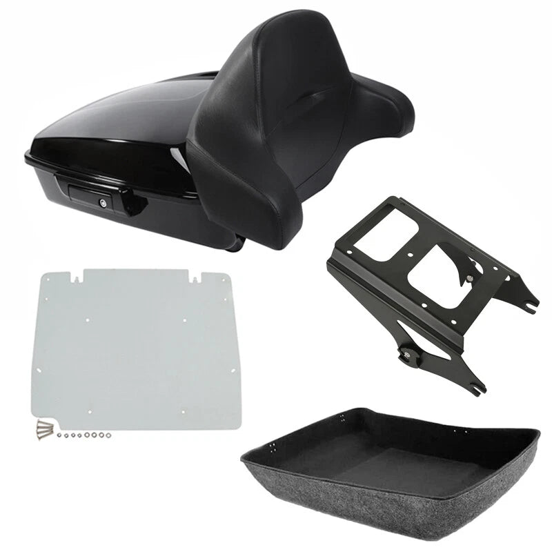 Chopped Trunk Backrest Mount Plate Fit For Harley Touring 09-2013
