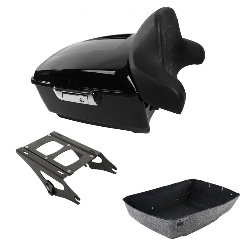 King Trunk Luggage Backrest Mount Rack Fit For Harley Touring Road Glide 14-2026