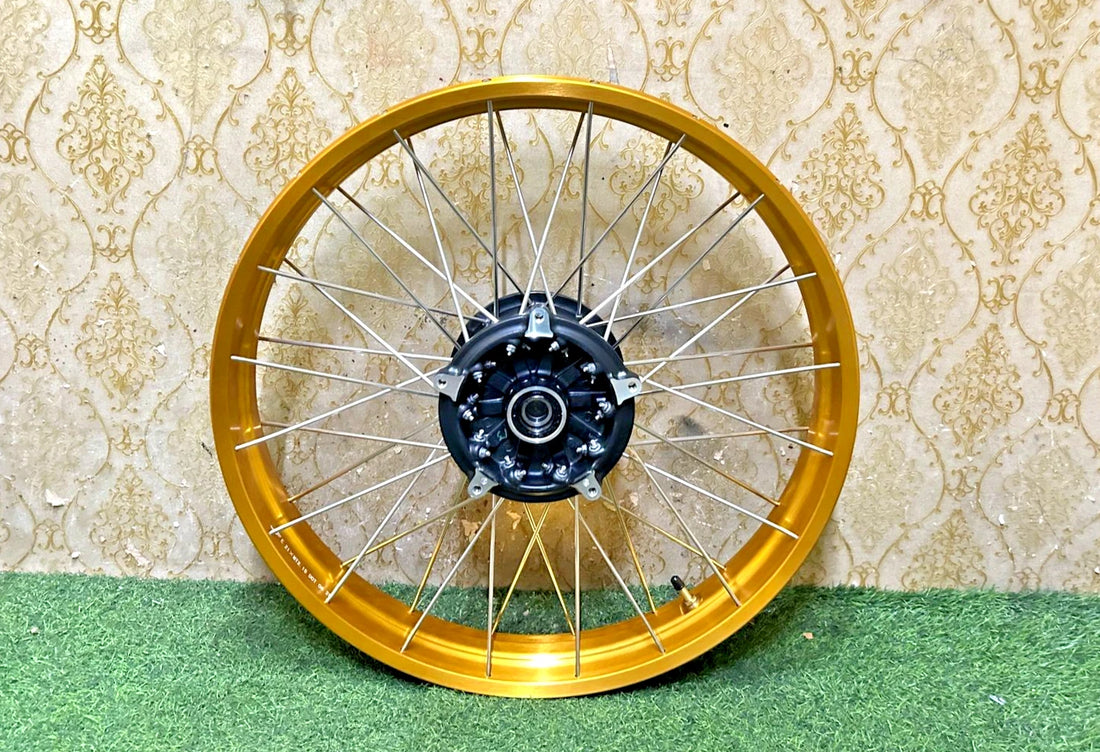 "REAR GOLD TUBELESS SPOKED WHEELS" FIT FOR ROYAL ENFIELD HIMALAYAN 450 @VD