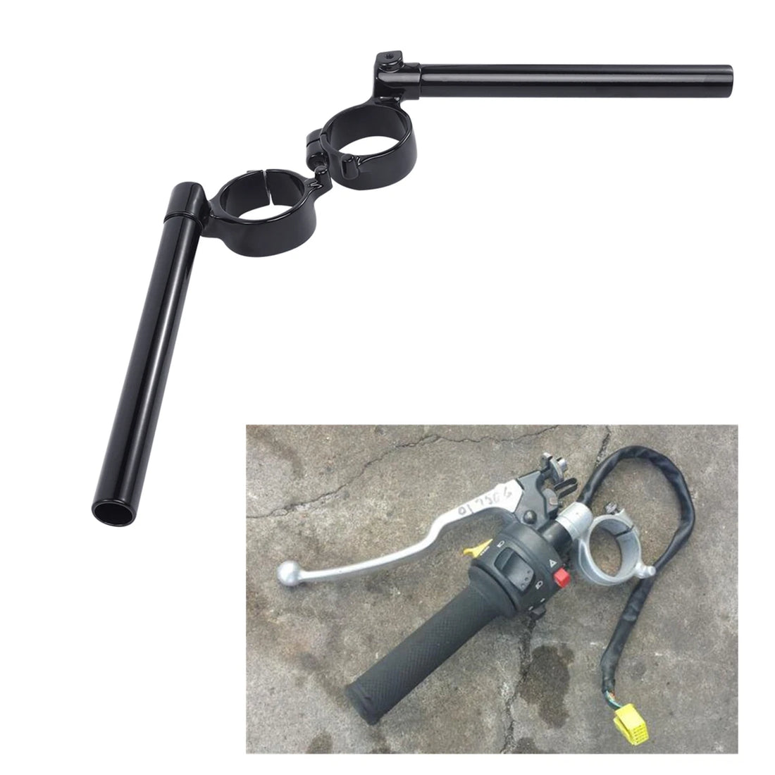 Left & Right Aluminum Handle Bar Clip On Bars Fit For Suzuki GSX-R1000 2005-2008