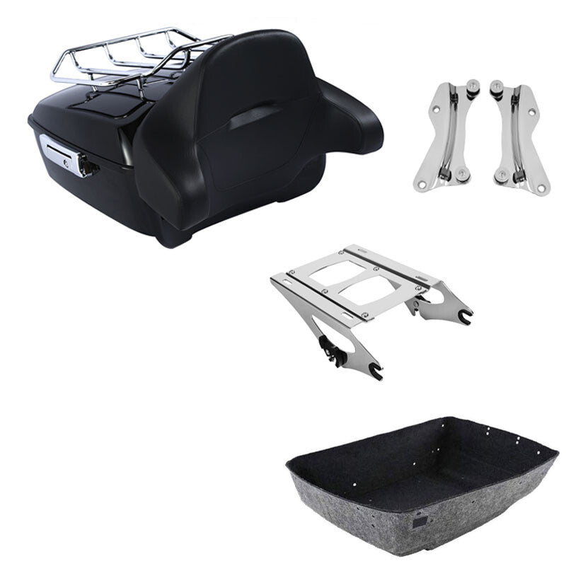 King Trunk Backrest Rack Mount Docking Kit Fit For Harley Touring Fltrx 2014-26