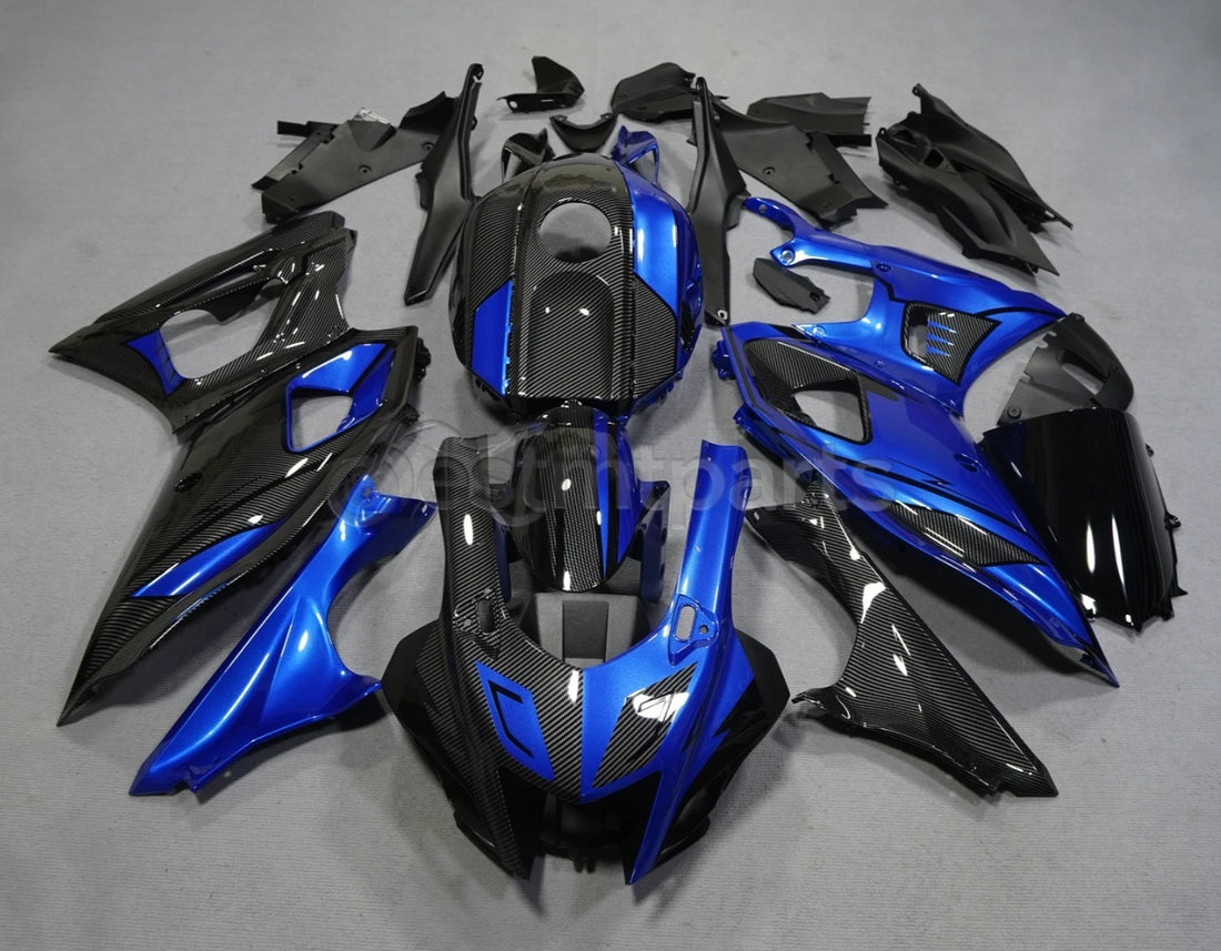 Blue Black Carbon Fiber Fairing Kit Fits for Yamaha YZF R7 2022 2023 2024 2025