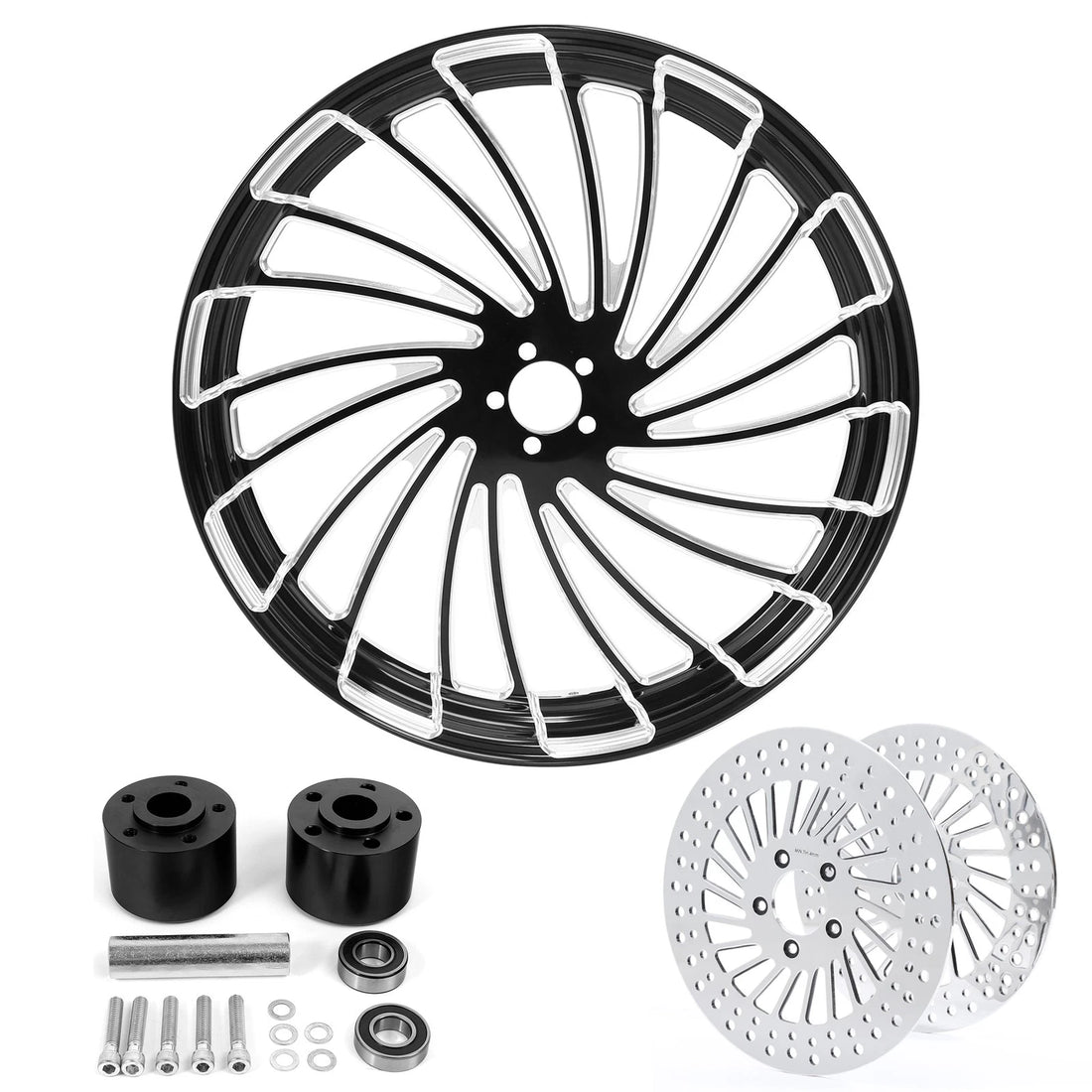 32" Front Wheel Rim Dual Disc Hub Brake Rotor Fit For Harley Road Glide 2008-24