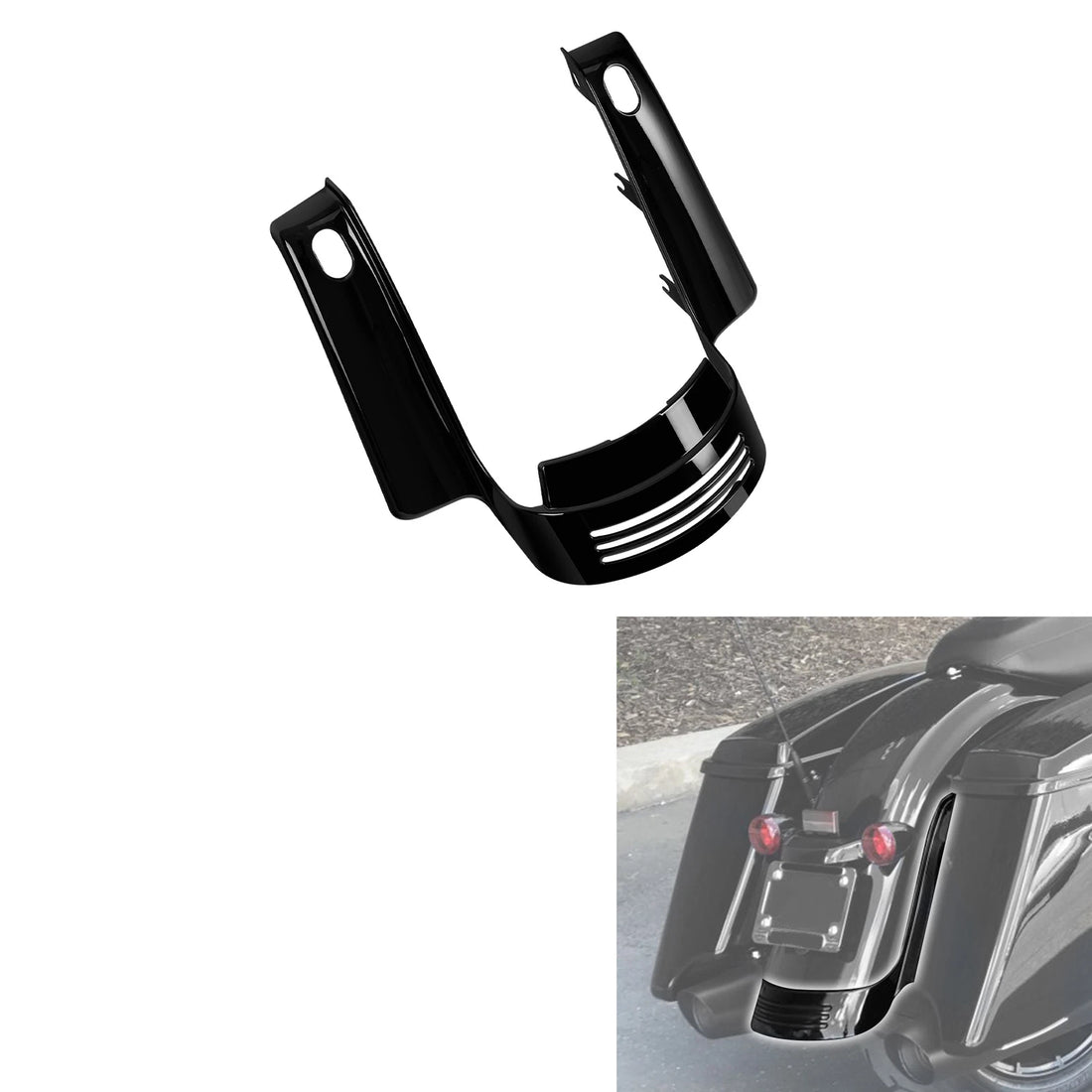 Gloss Black Rear Fender Fascia Fit For Harley Touring Street Road Glide 14-23
