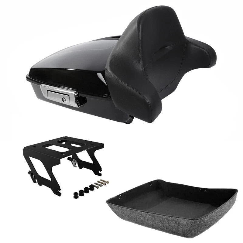 Chopped Trunk Backrest Pad Solo Mount Fit For Harley Sport Glide Flsb 18-25
