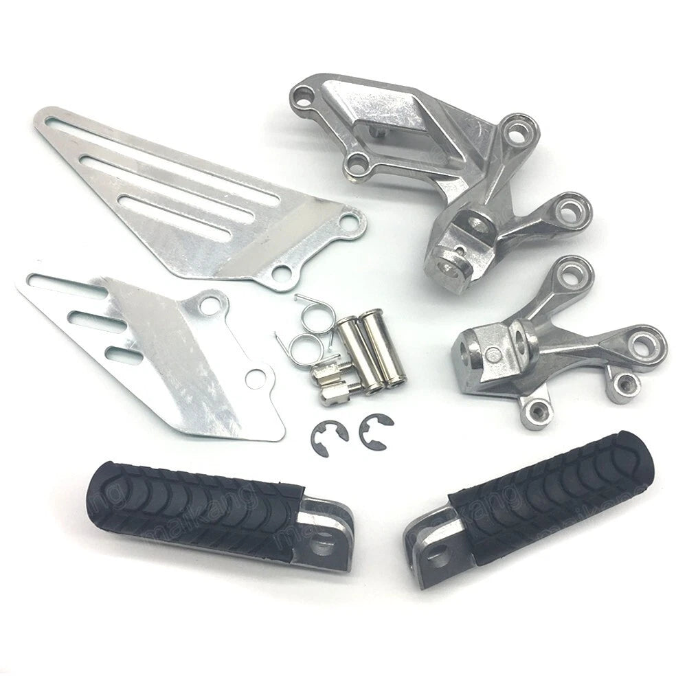 Silver Driver Front Foot Peg Bracket Fit for Kawasaki Ninja ZX14 ZX14R 2006-2018