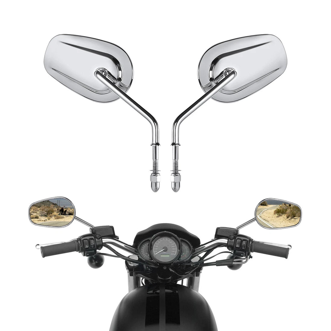 Rear View Mirrors Fit For Harley Davidson Softail Slim Springer Heritage Classic