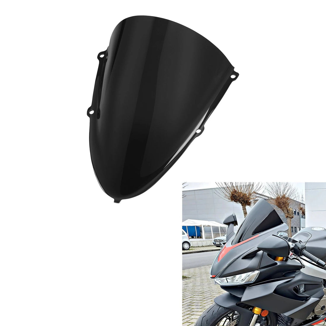Black Windshield Windscreen Fit For Aprilia RS660 RS 660 2021-2024