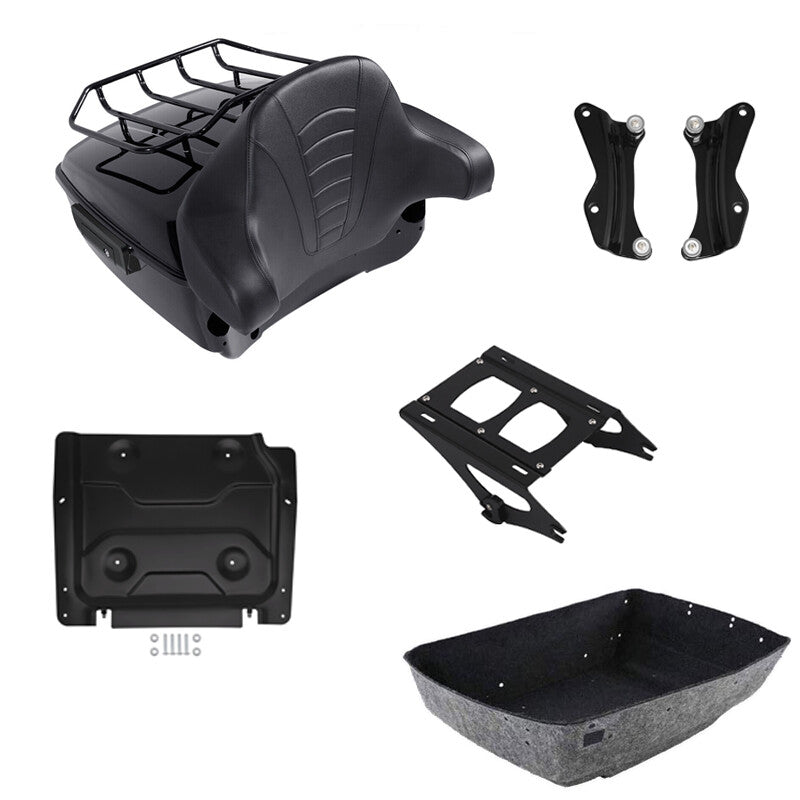 King Trunk Pad Mount Rack Docking Base Plate Fit For Harley Touring 2014-Up