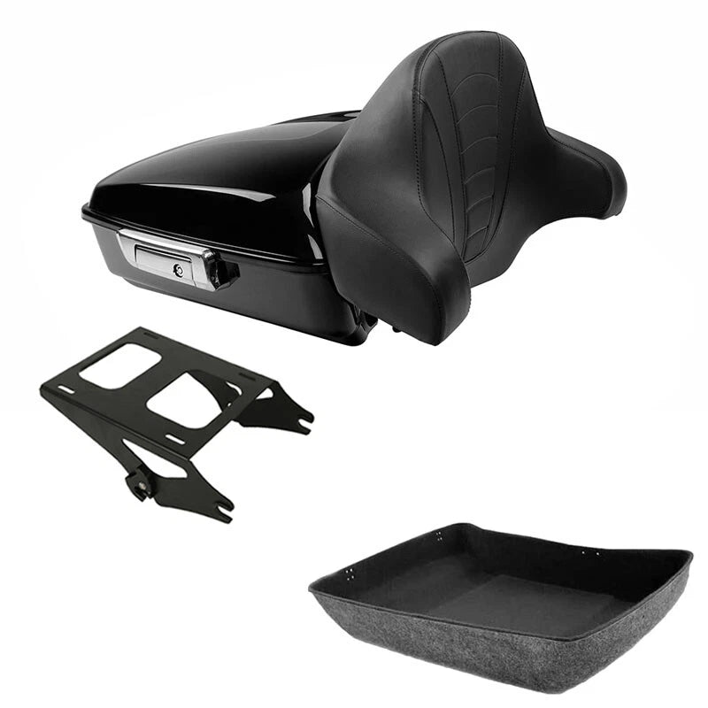 Chopped Trunk Backrest Mount Rack Fit For Harley Street Glide Flhx 2014-2026 25
