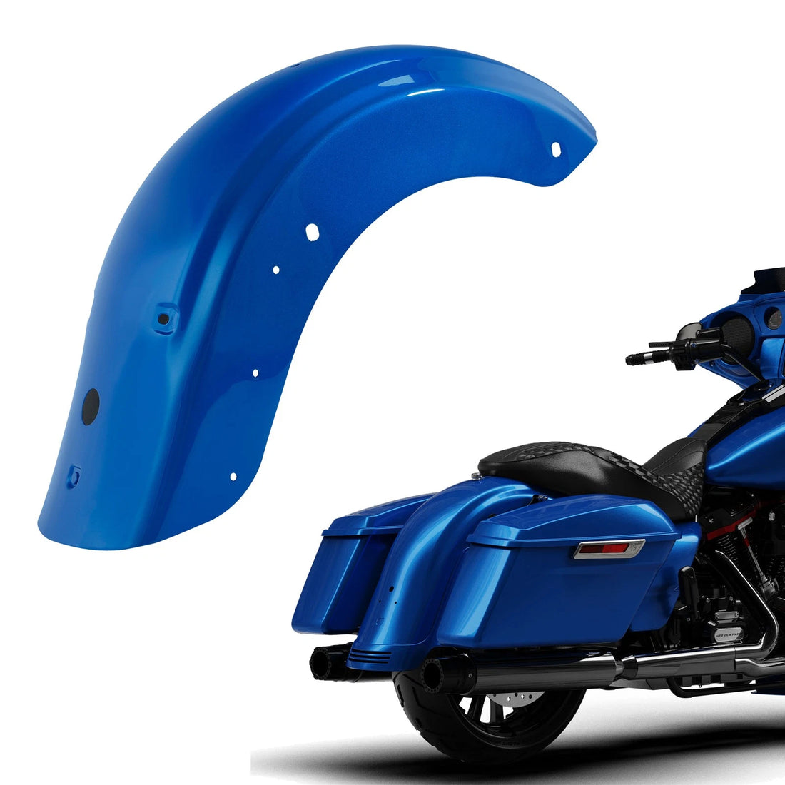 Fit For Harley Cvo Limited Flhtkse 2016-2021 Electric Blue Rear Fender