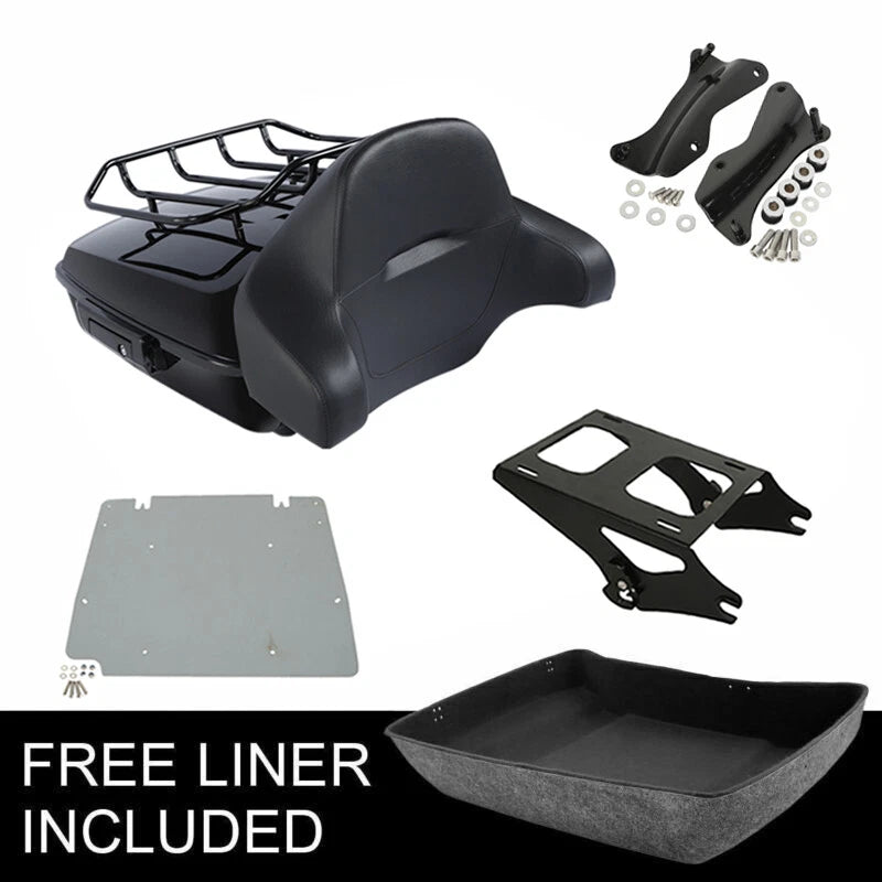 Chopped Trunk Backrest Mount Docking Fit For Harley Street Road Glide 2014-2026