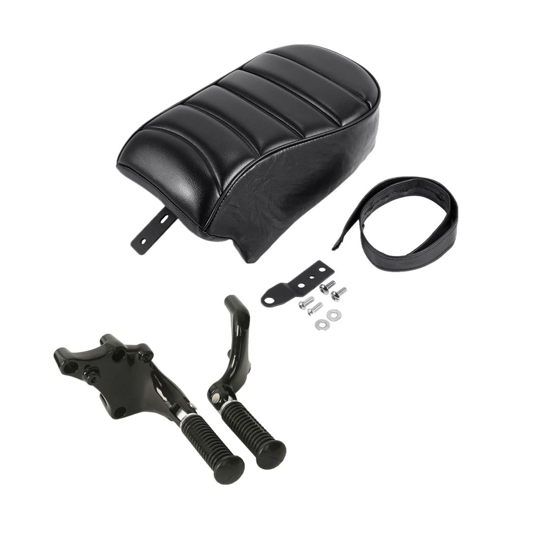 Rear Passenger Seat W/ Pegs Fit For Harley Sportster Iron 883 XL883N 16-22 Black