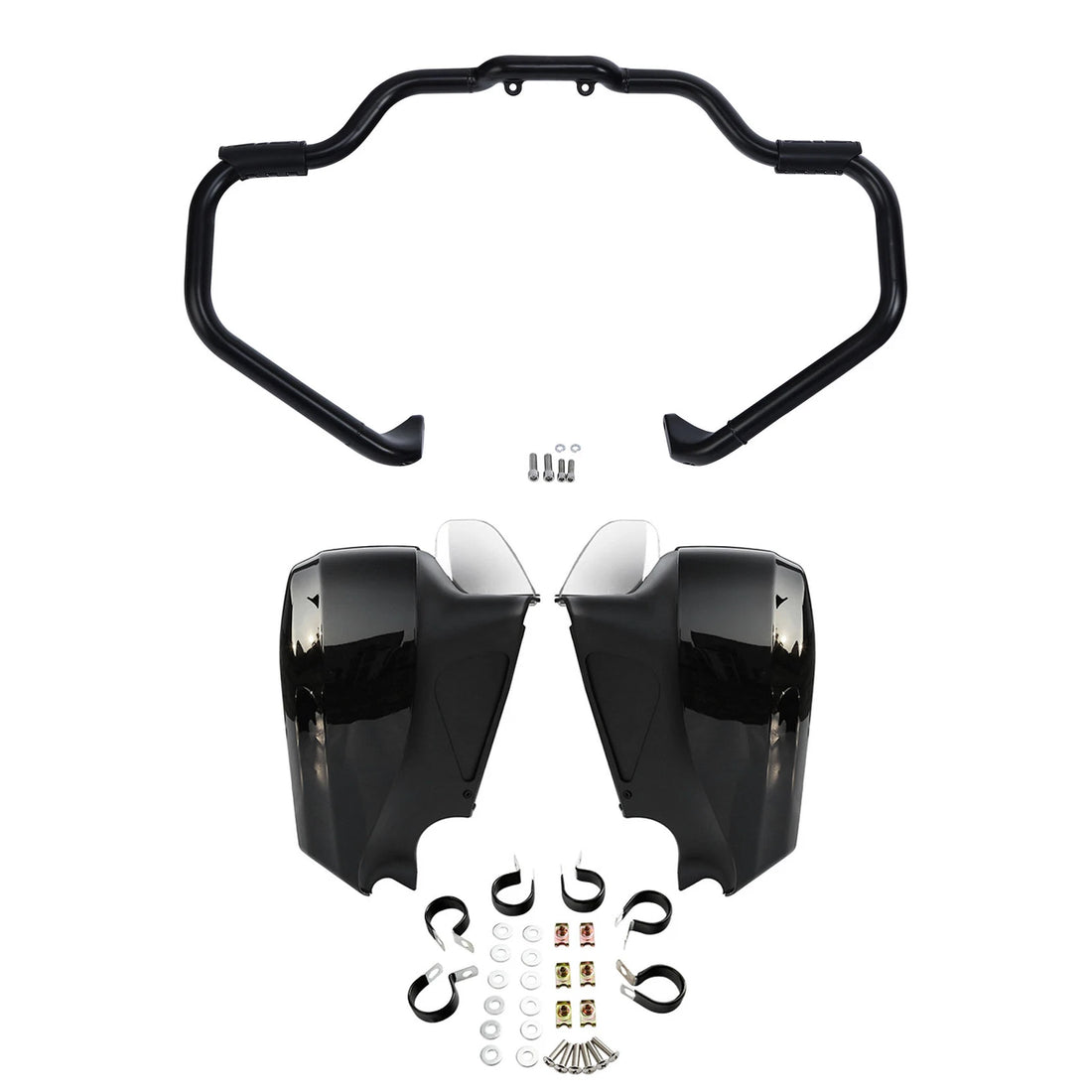 Mustache Engine Guard Bar Lower Vented Fairings Fit For Indian Chieftain 14-2018
