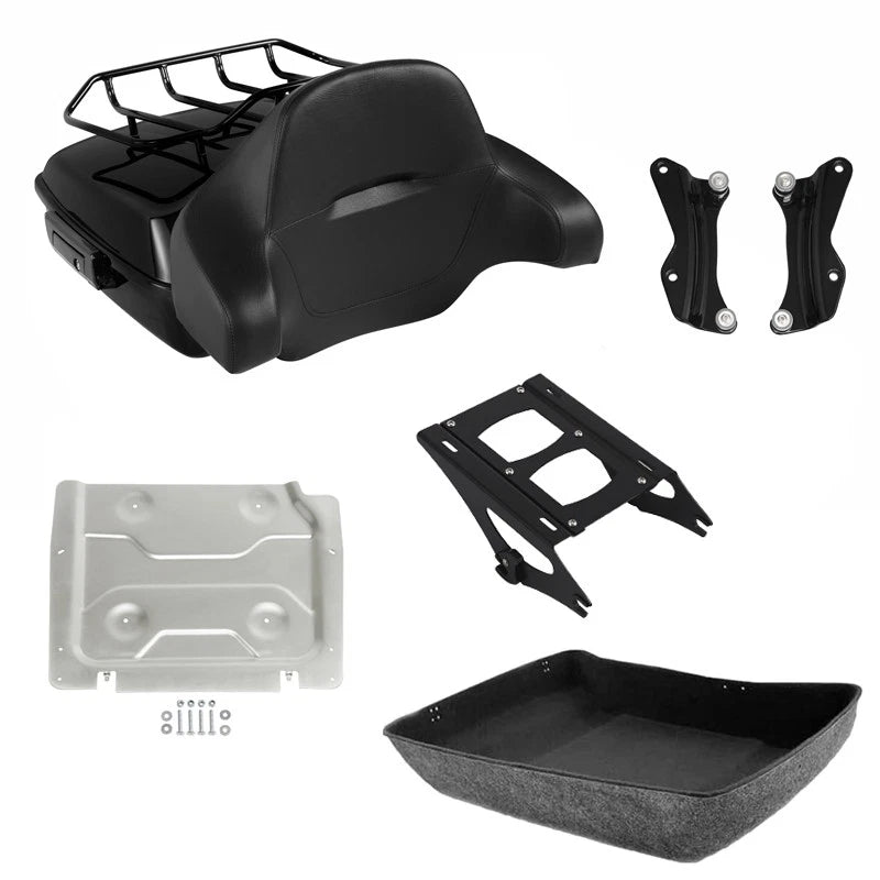 Chopped Trunk Backrest Mounting Rack Docking Kit Fit For Harley Road Glide 14-26