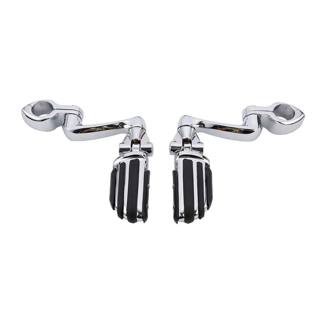 1 1/4" Highway Engine Guards Foot Peg 360 Adjustable Mount Clamps Fit For Harley