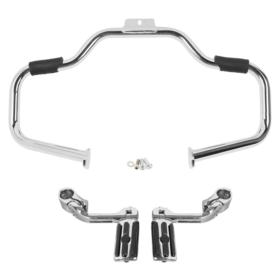 Mustache Engine Guard Highway Bar Footpegs Pegs Fit For Harley Softail 2000-2017