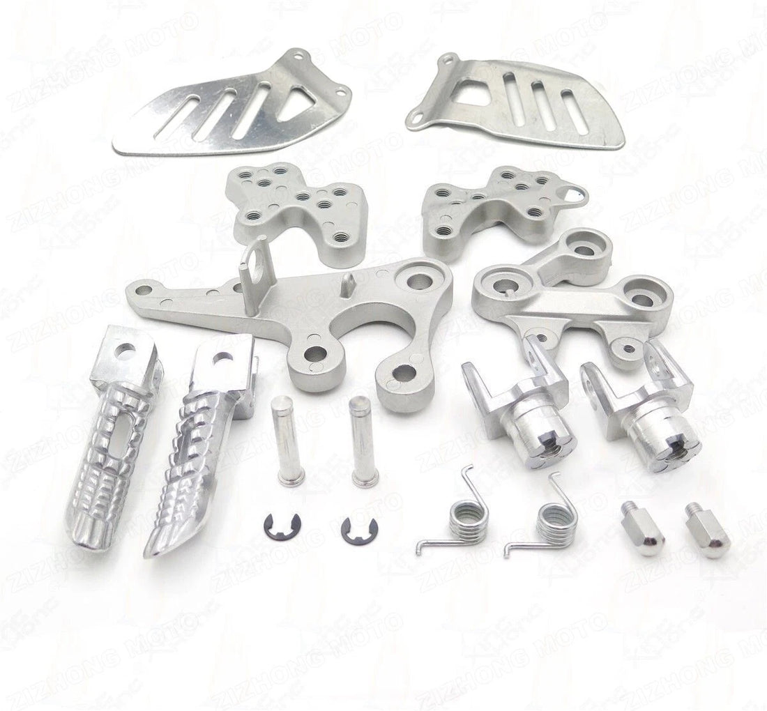 Silver Driver Front Footrests Foot Peg Bracket Fit for Suzuki GSXR1000 2005-2008
