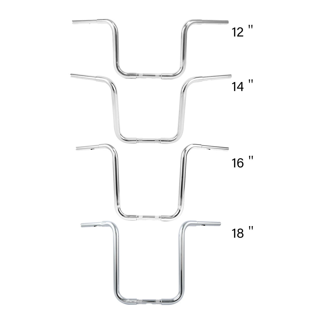 12'' 14'' 16" 18'' Rise 1-1/4" Ape Hanger Bar Handlebar Fit For Harley Sportster