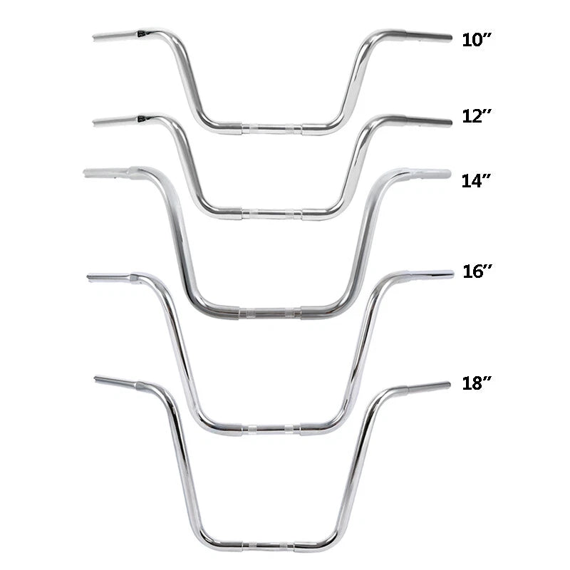 10 12'' 14'' 16'' 18'' Rise Ape Hanger Handlebar Fit For Harley Softail Heritage