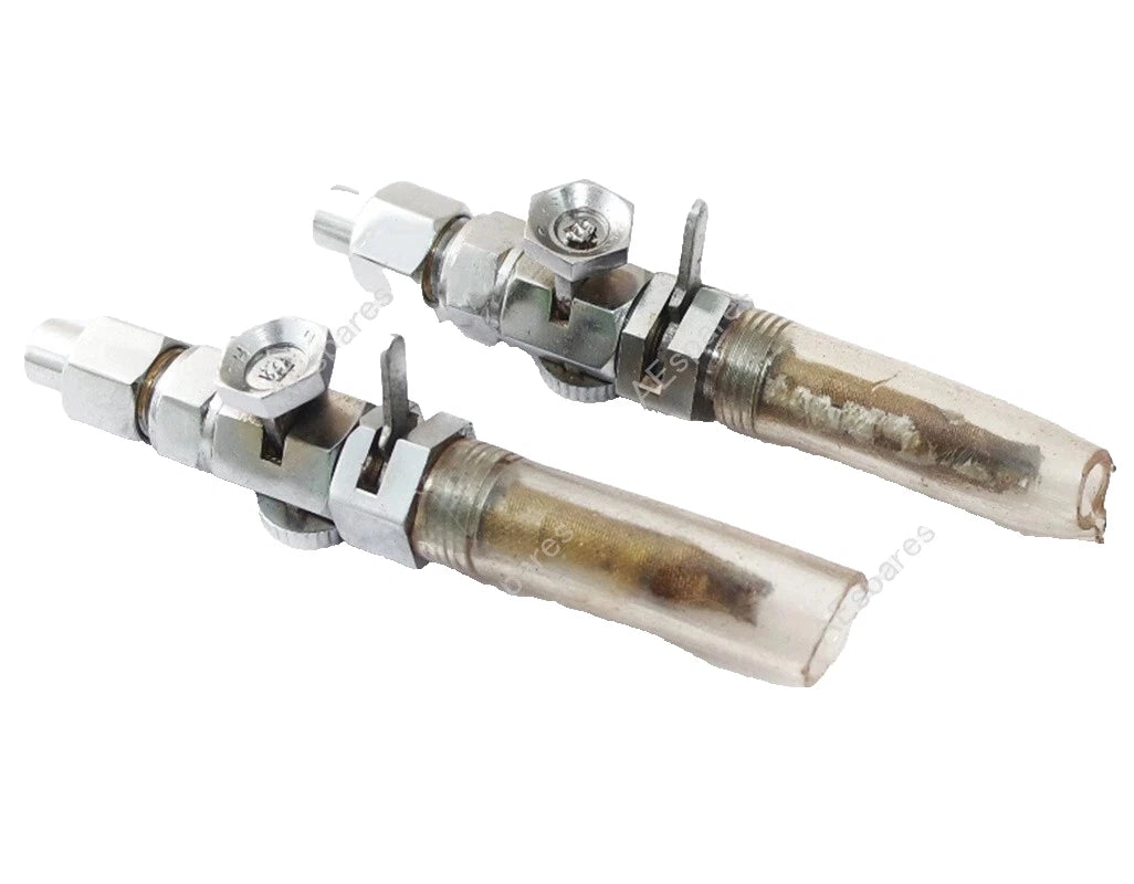 For Bsa Fuel Petrol Gas Tank Brass Chrome Tap Reserve 1/4" X 1/4" Pair @VD