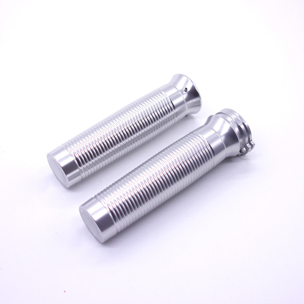 Motorcycle 1" Silver CNC Handlebar Hand Grips For Harley Sportster XL1200 883 48