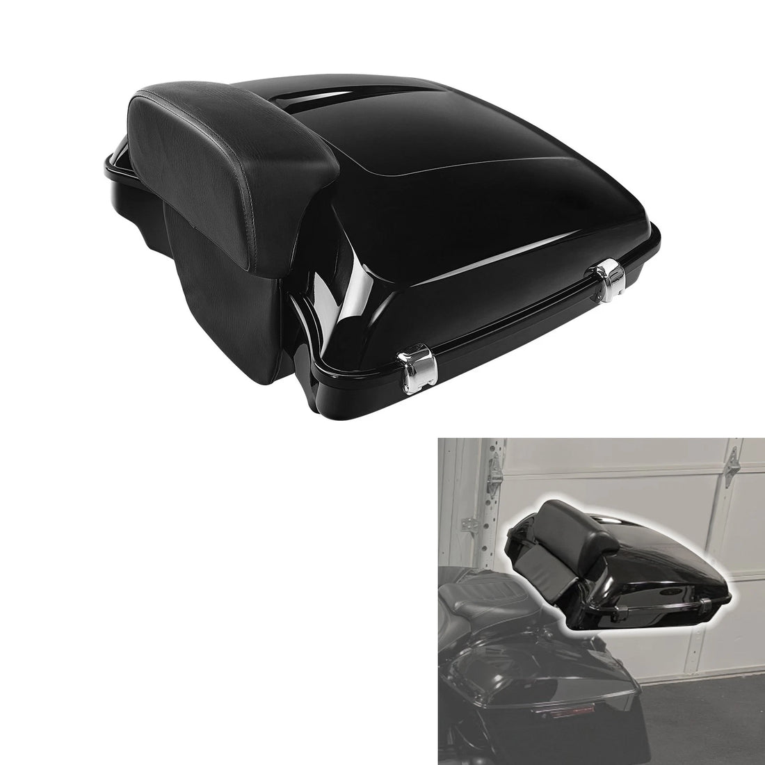 Razor Trunk with Backrest Fit For Harley Touring Electra Street Road Glide 14-26