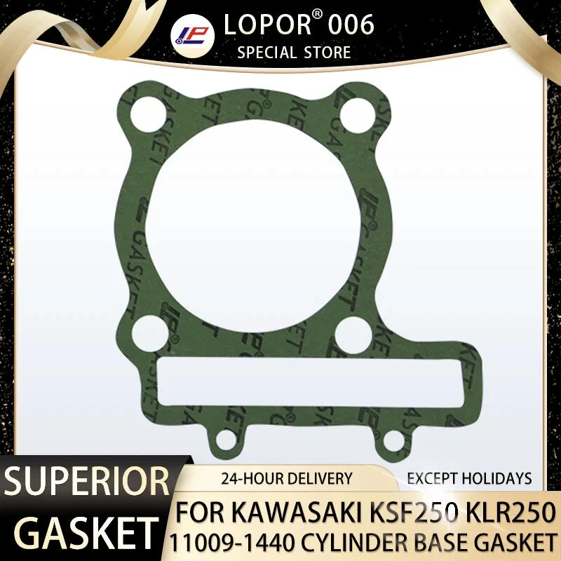 Engine Crankcase Cylinder Base Gasket For Kawasaki KSF250 87-88 KLR250 87-89 KSF