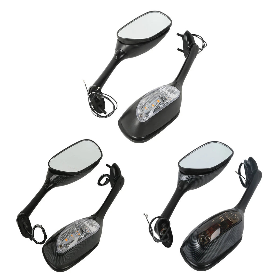 Rearview Mirrors Turn Signals Fit For Suzuki GSXR600 GSXR750 2006-25 1000 05-16
