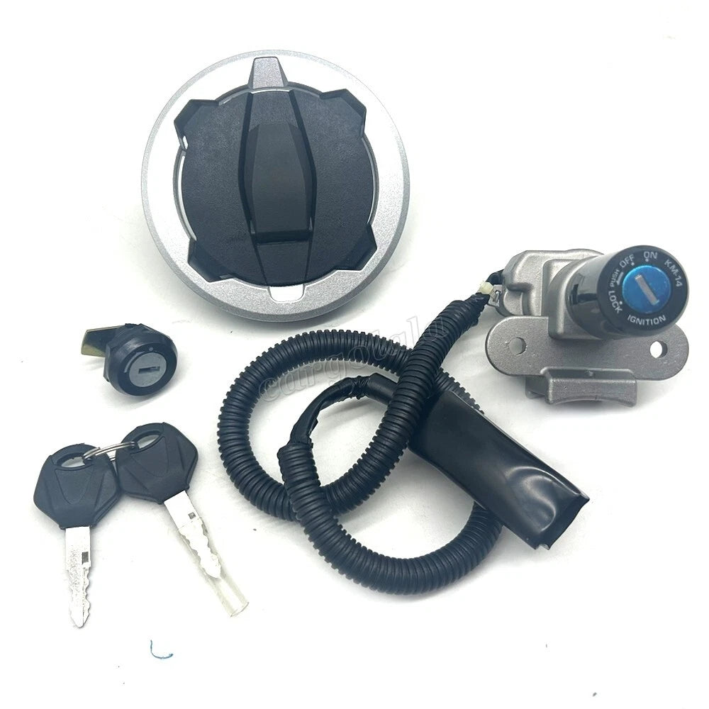 Motorcycle Ignition Switch Fuel Gas Cap Lock Set Fits Kawasaki KLX230 2020-2023