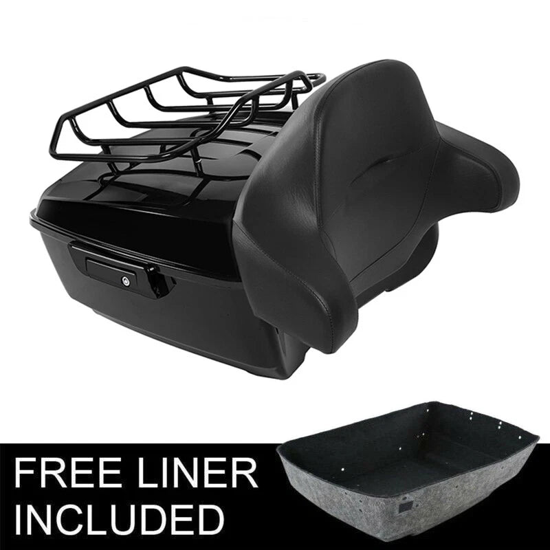 Black King Trunk Luggage Rack Fit For Harley Touring Road Glide 2009-2013