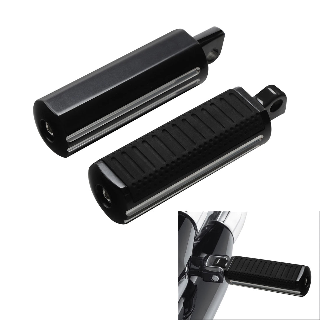 Male Mount Footpegs Footrests Fit For Harley Touring Road King Electra Glide